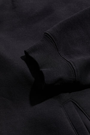 Siyah Kapuşonlu Sweatshirt_5